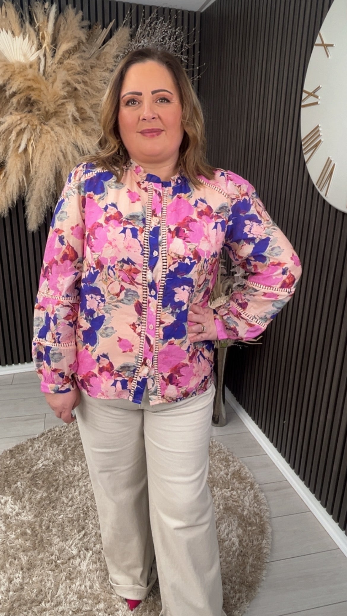 SHEILA TOP - ROSE FLORAL