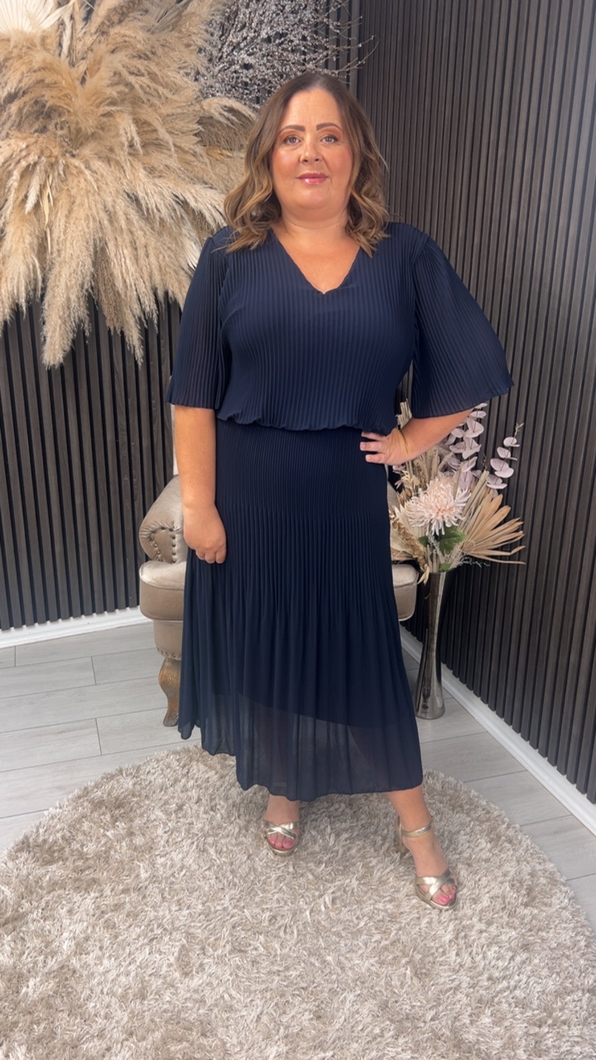 STACEY DRESS - NAVY