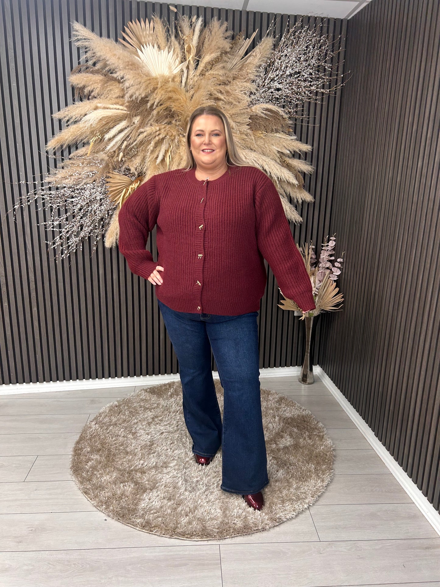 CONSTANCE CARDIGAN - BURGUNDY