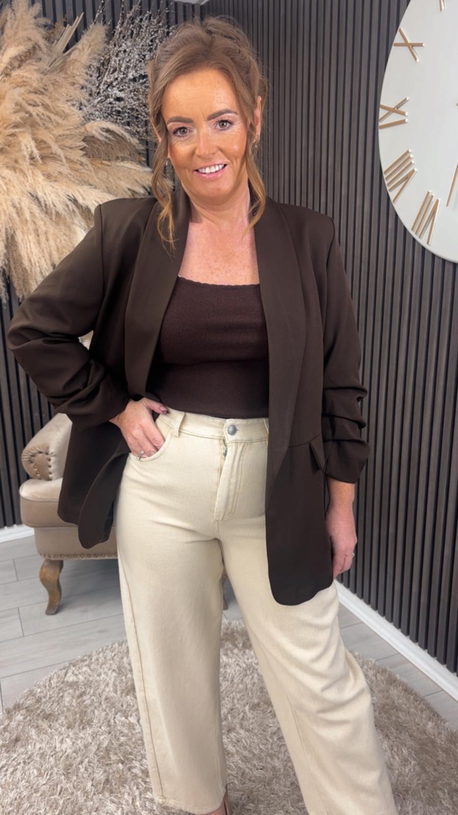 BRYONY ANNE VEST - BROWN