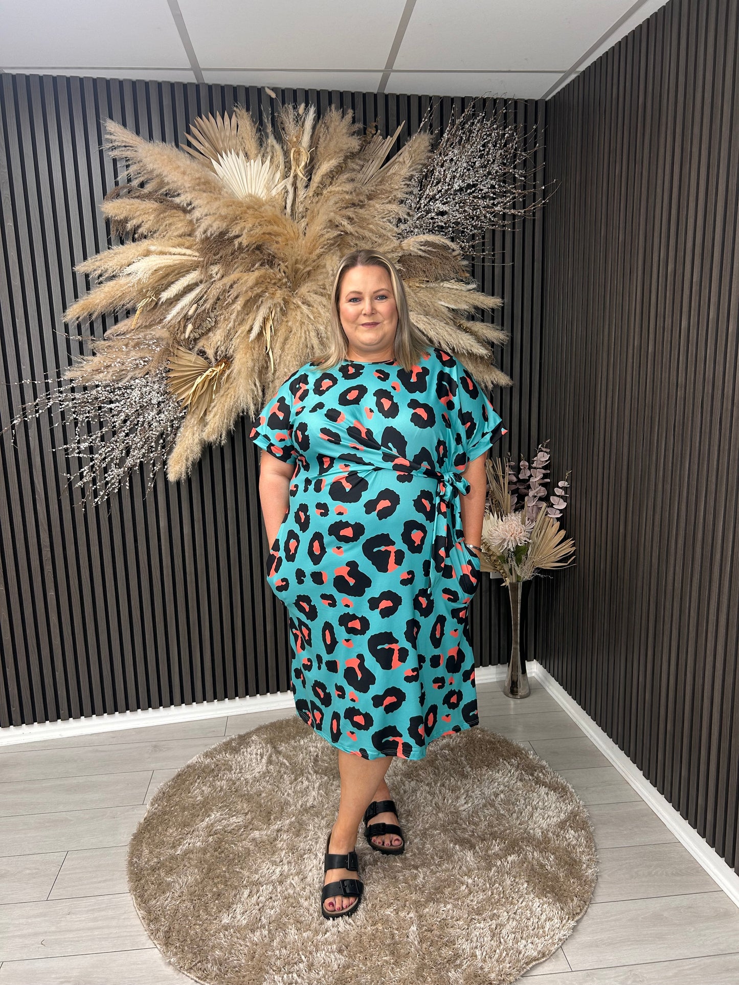 JESSA DRESS - BLUE ANIMAL