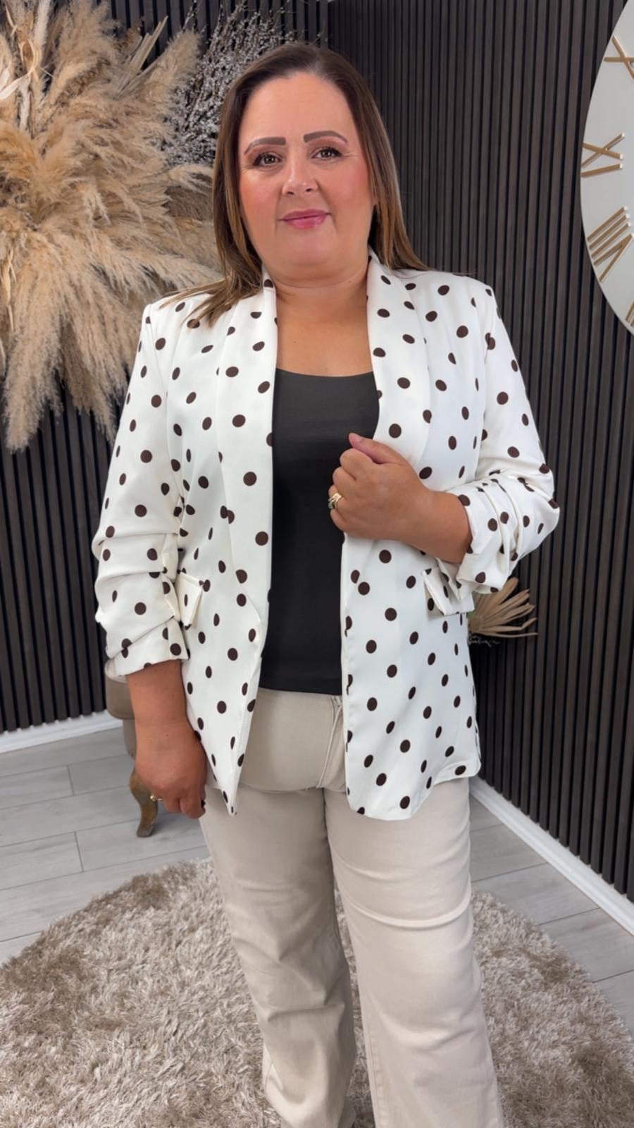 JANA BLAZER - CREAM SPOT
