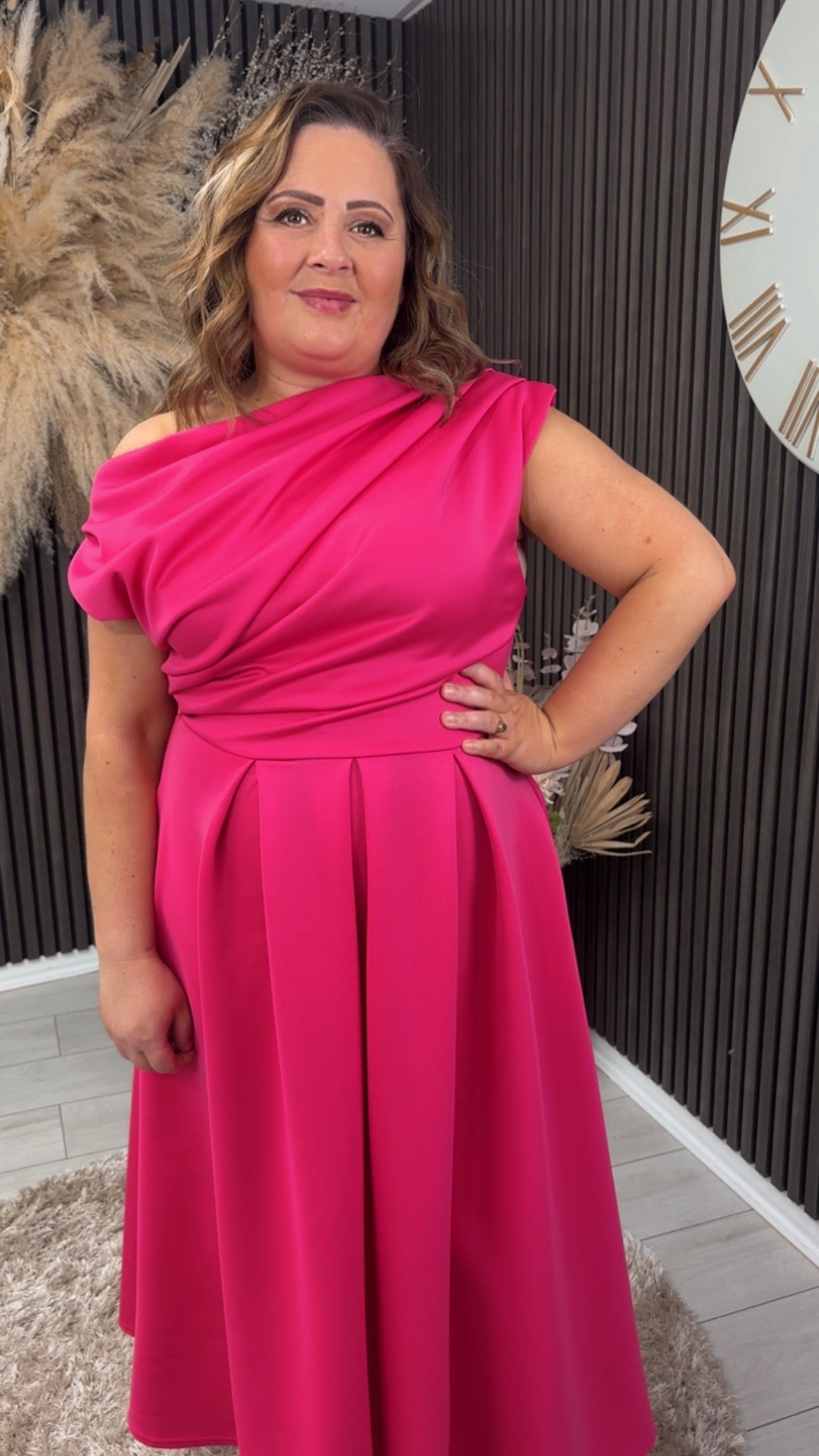 BETTY DRESS - HOT PINK