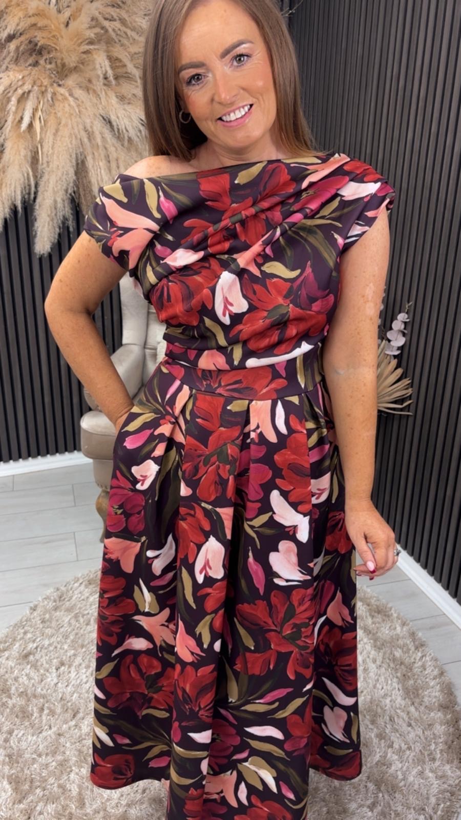 BETTY DRESS - CRANBERRY