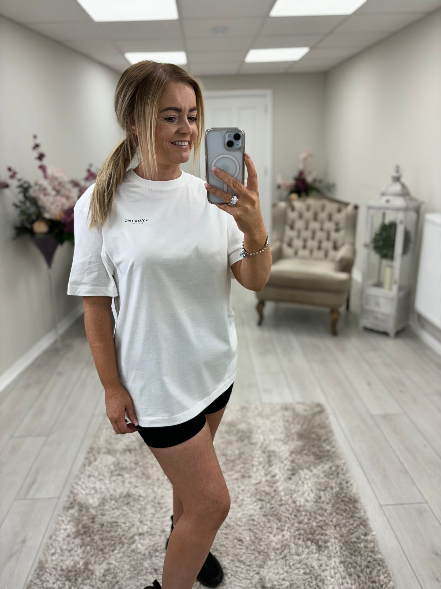 Gym King Established Boyfriend Tee - White