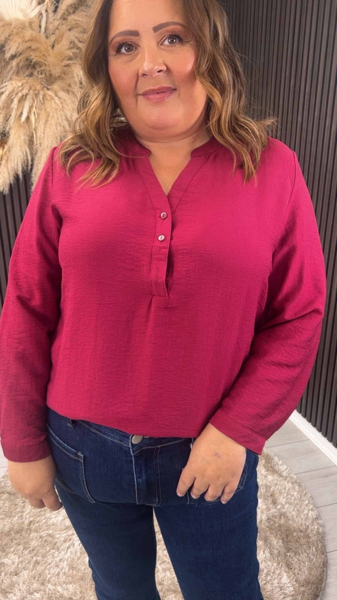 LILLIE TOP - BURGUNDY