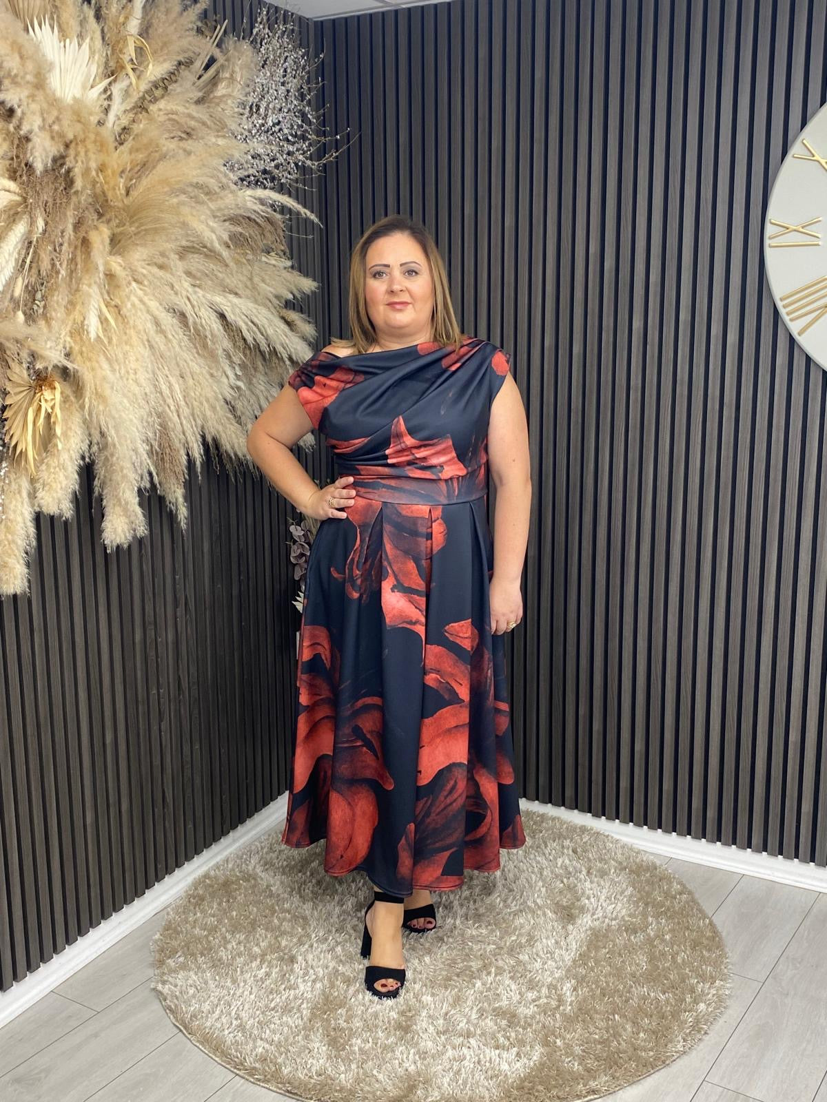 BETTY DRESS - BLACK FLORAL