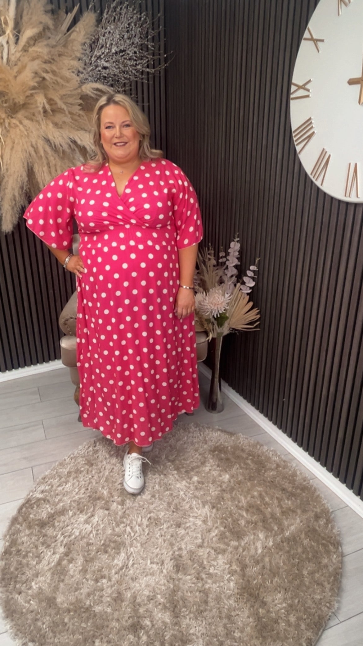 JENNIE DRESS - PINK SPOT