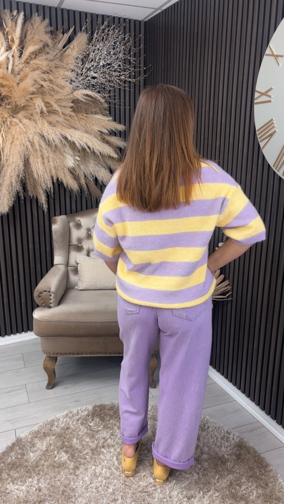 ALYSSA JUMPER - LILAC/YELLOW