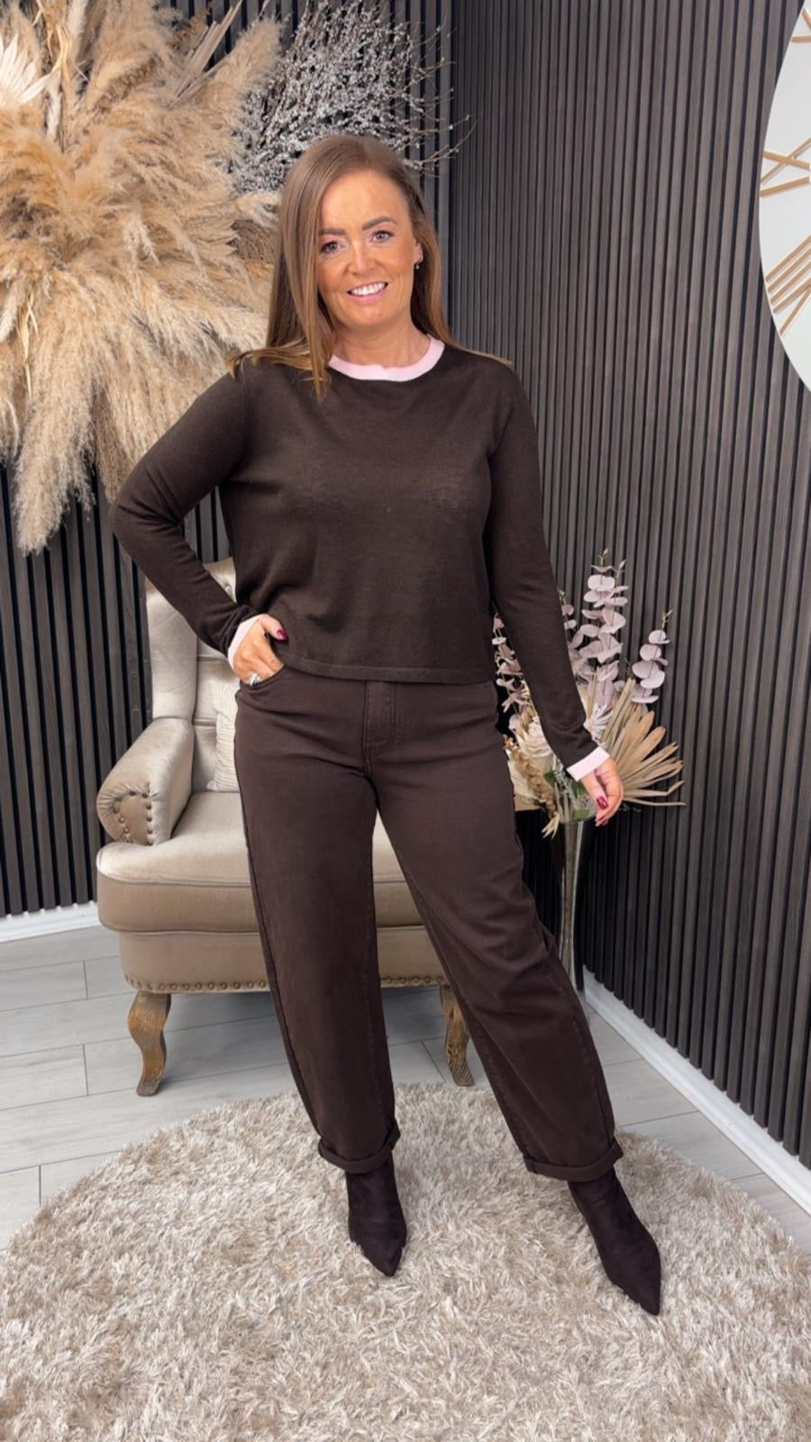 MORGAN TOP - BROWN