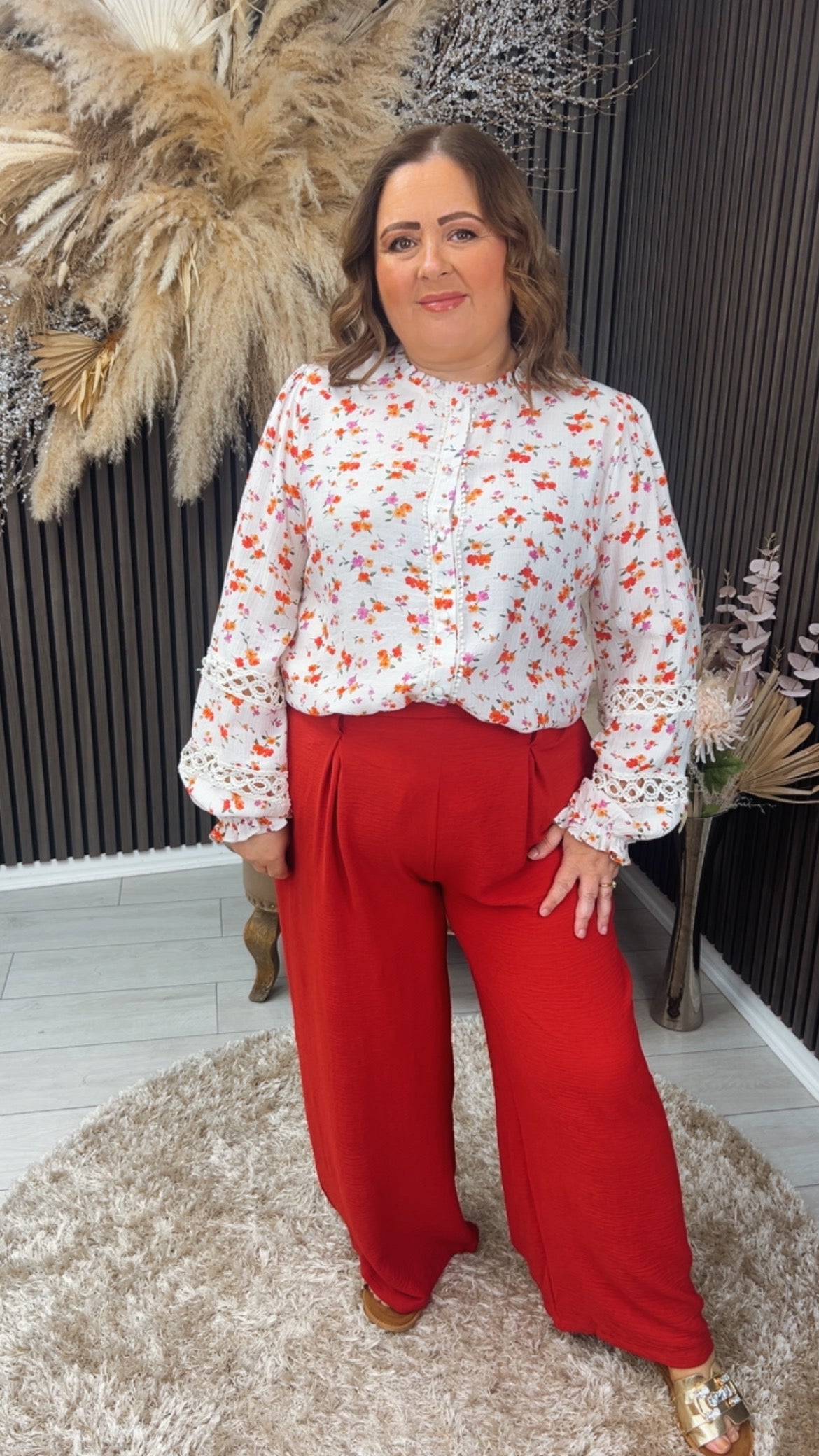 ALANA SHIRT - CREAM/FLORAL