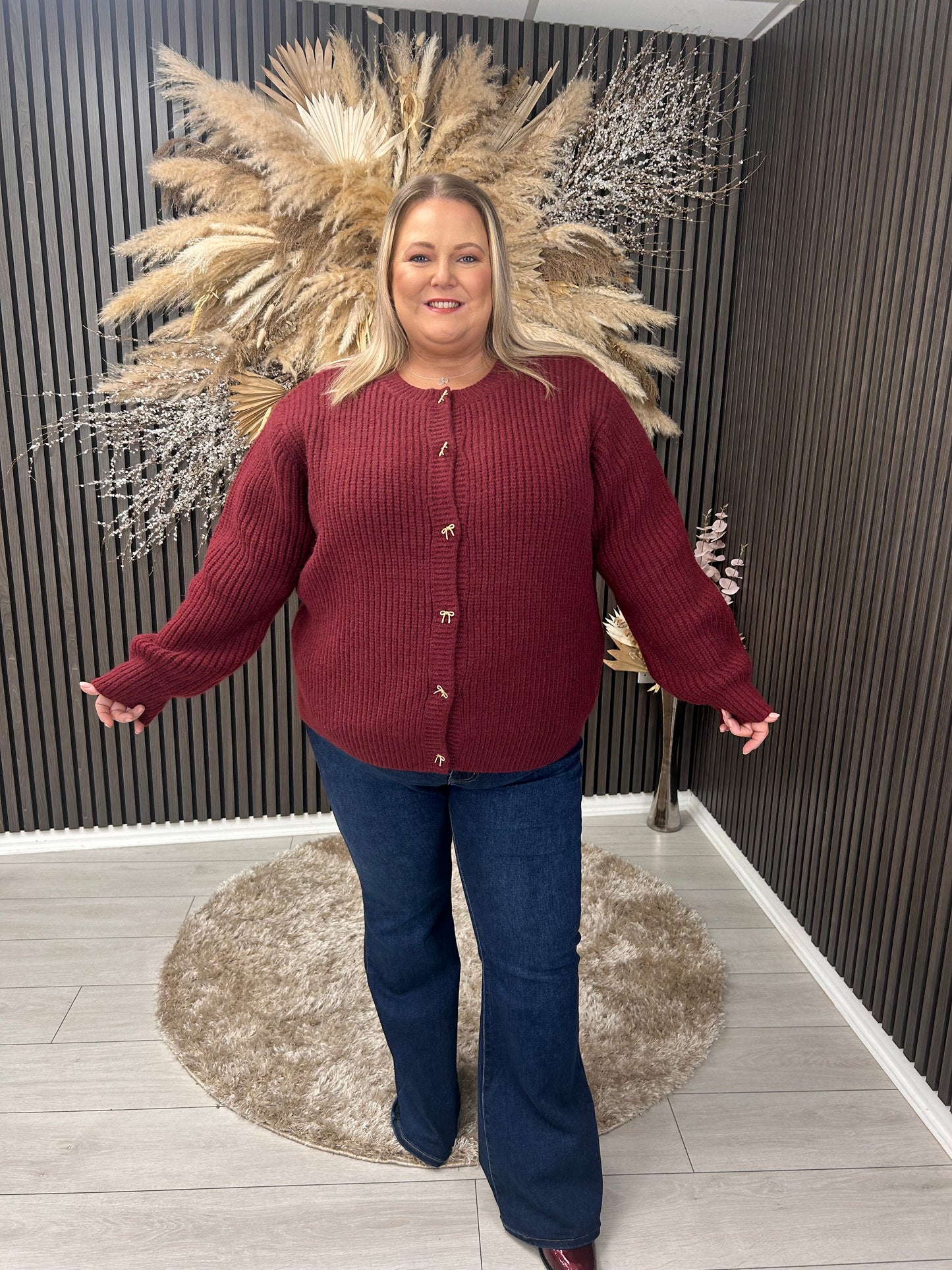 CONSTANCE CARDIGAN - BURGUNDY