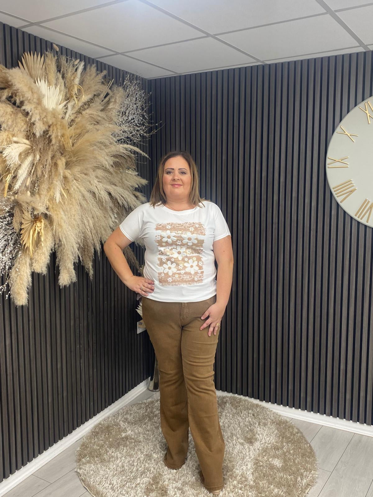 BECKIE T-SHIRT - CAMEL