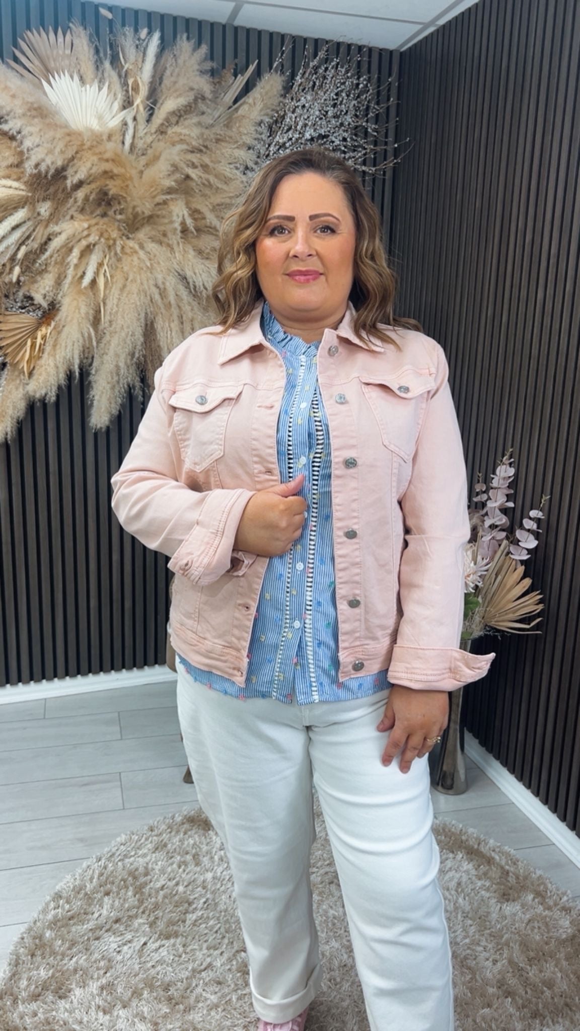 PAIGE DENIM JACKET - ROSE