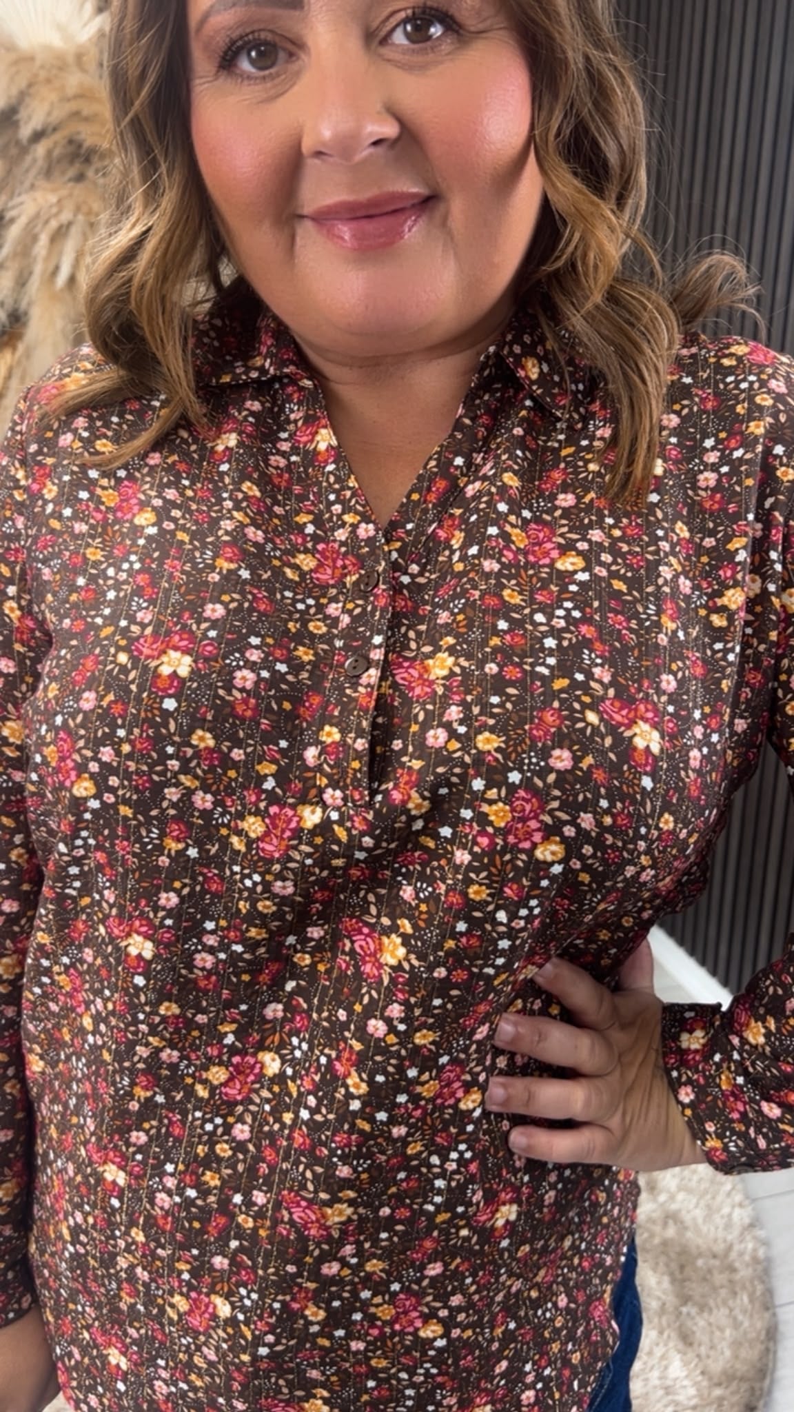 GINNIE BLOUSE - BROWN