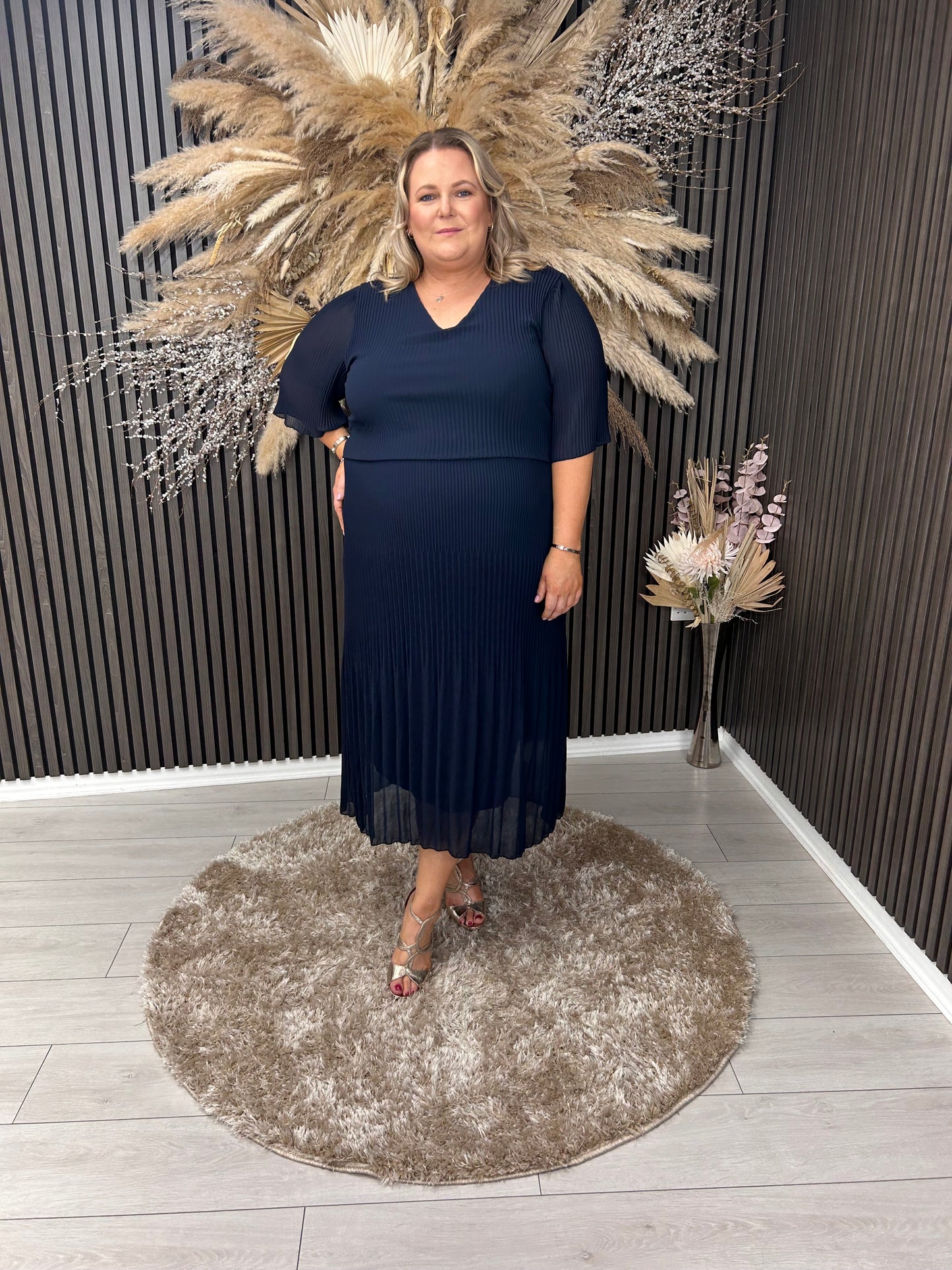 STACEY DRESS - NAVY