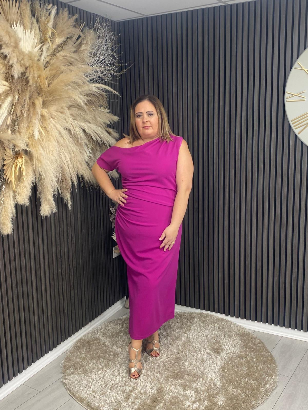 DONNA DRESS - FUCHSIA