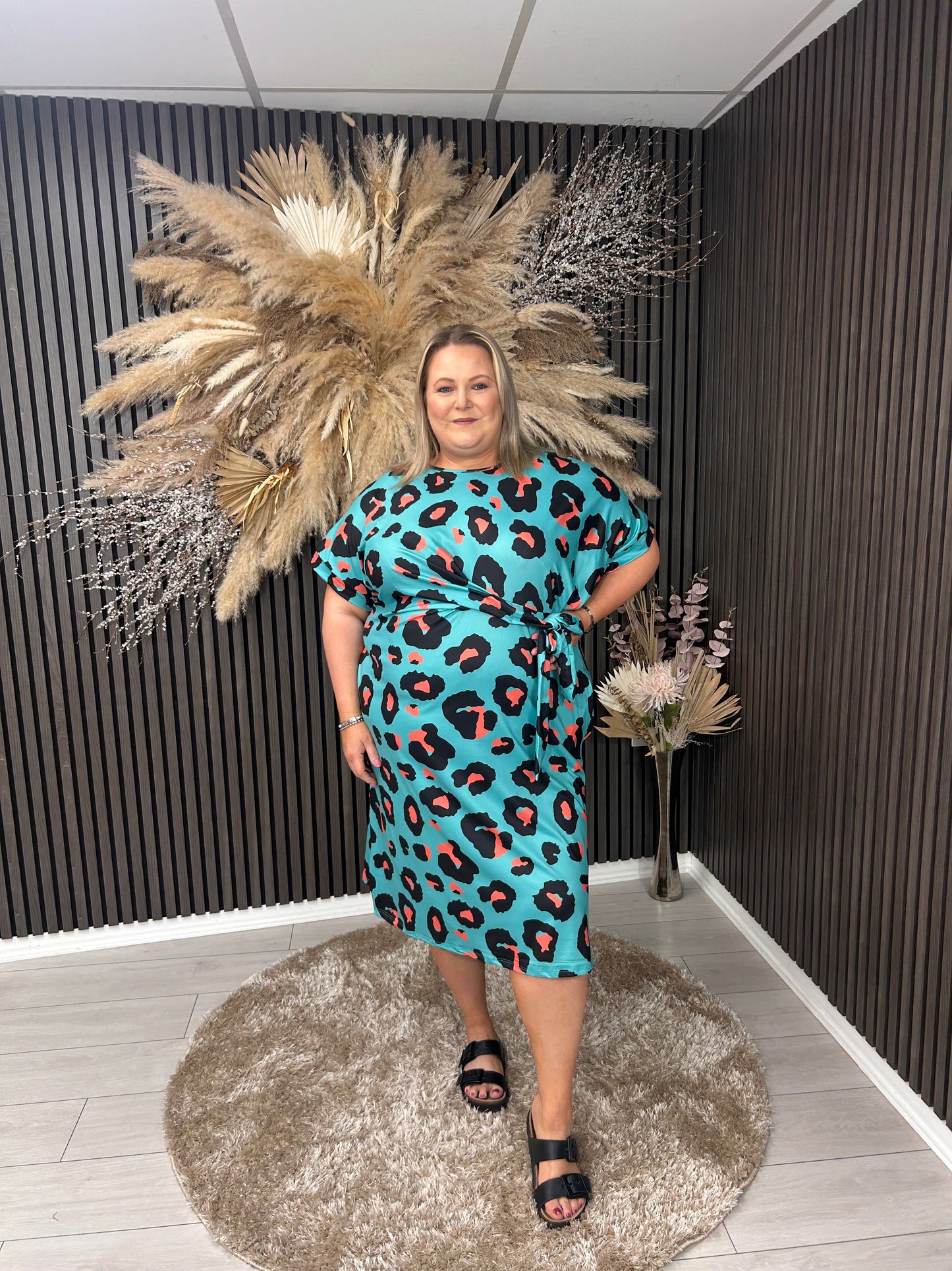 JESSA DRESS - BLUE ANIMAL