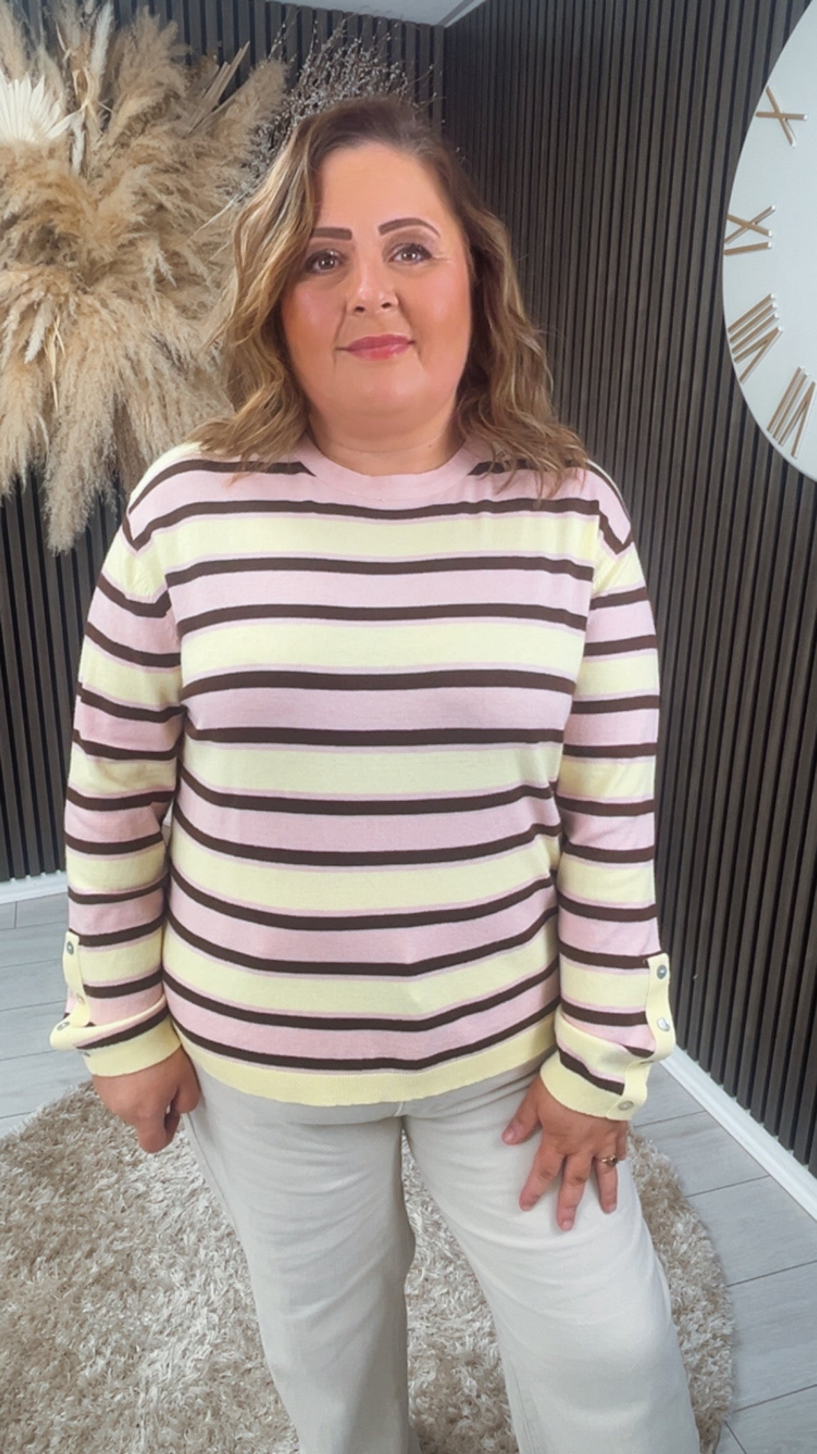 DIANI JUMPER - YELLOW/PINK