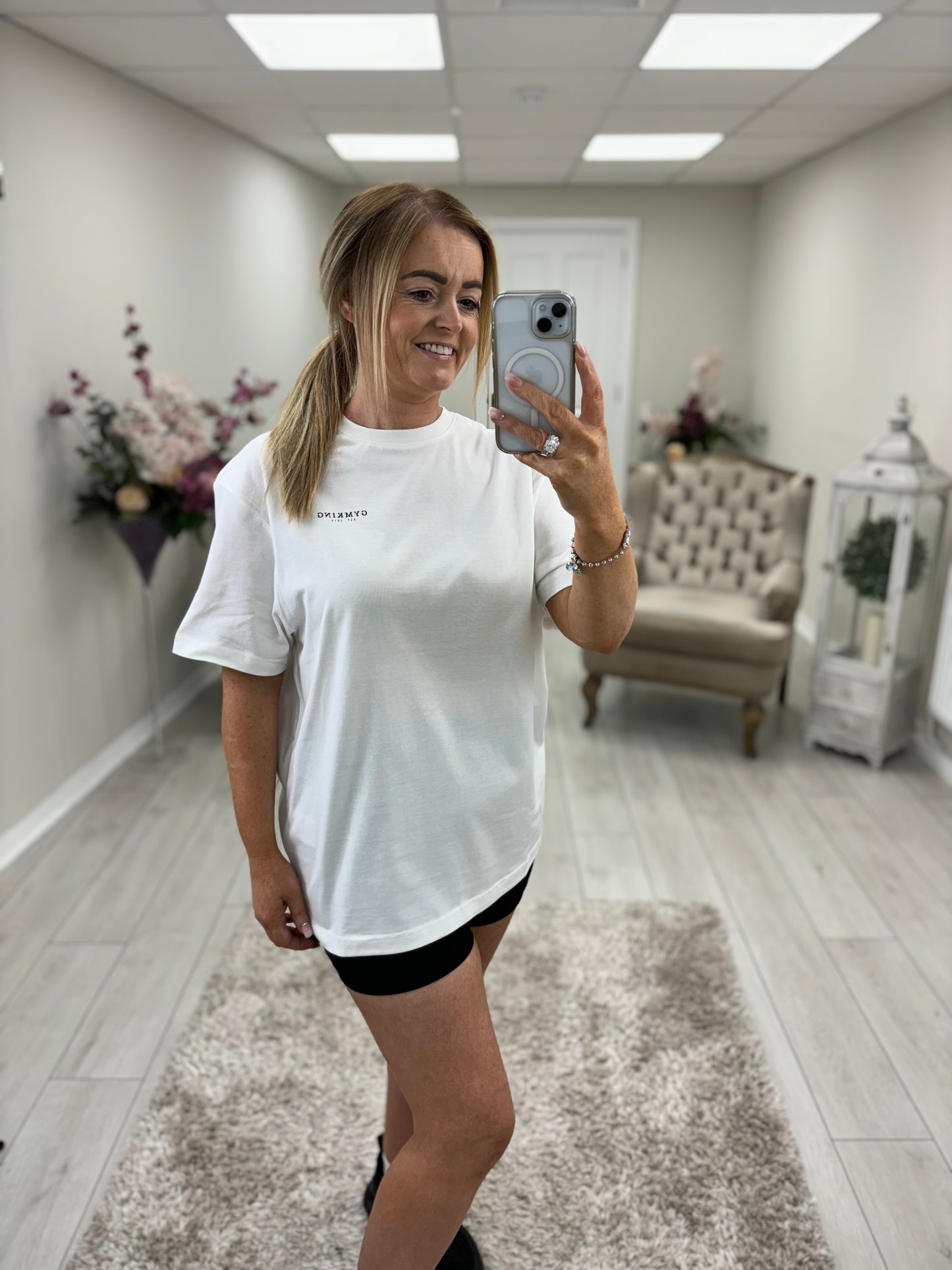 Gym King Established Boyfriend Tee - White