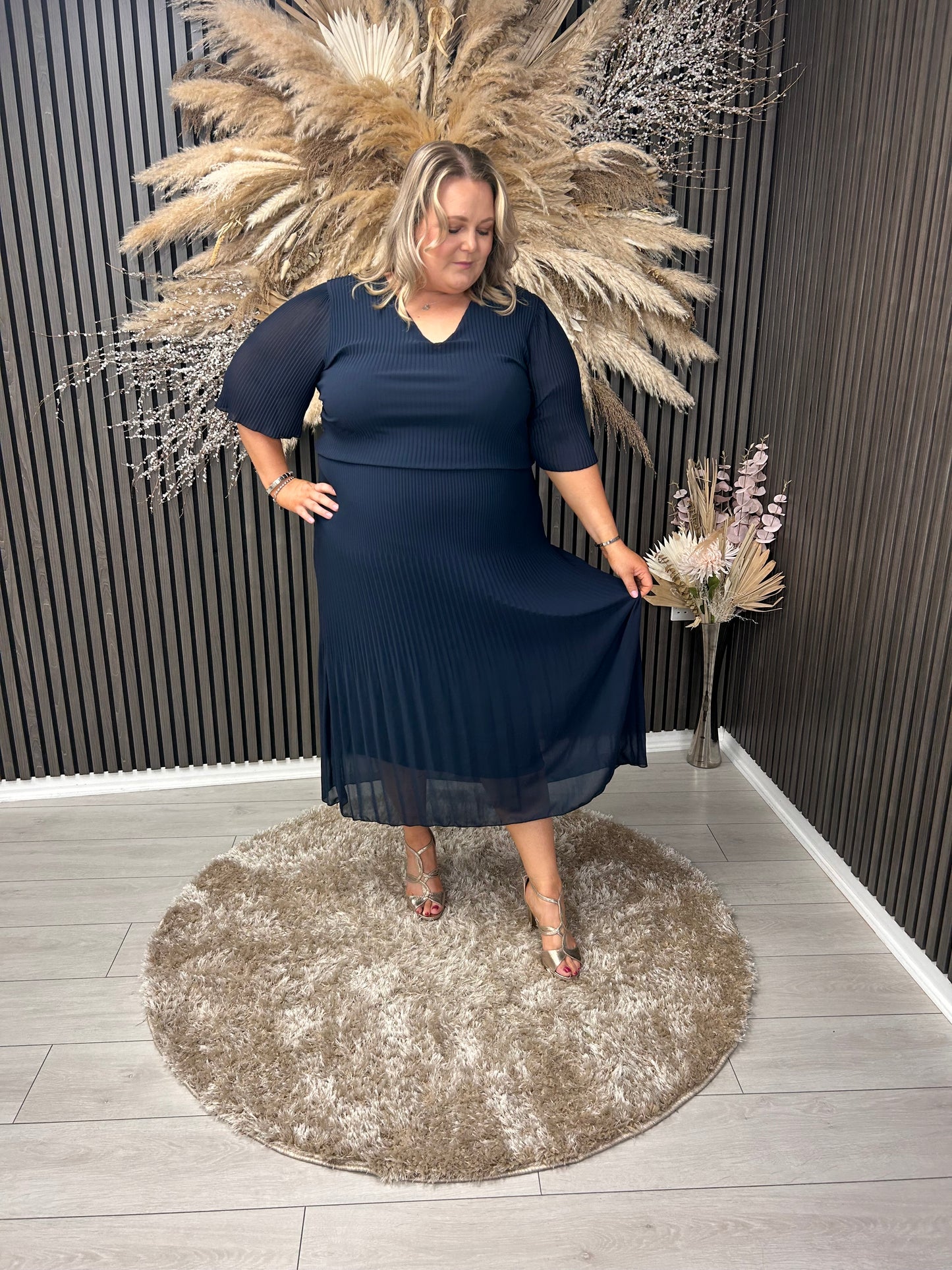 STACEY DRESS - NAVY