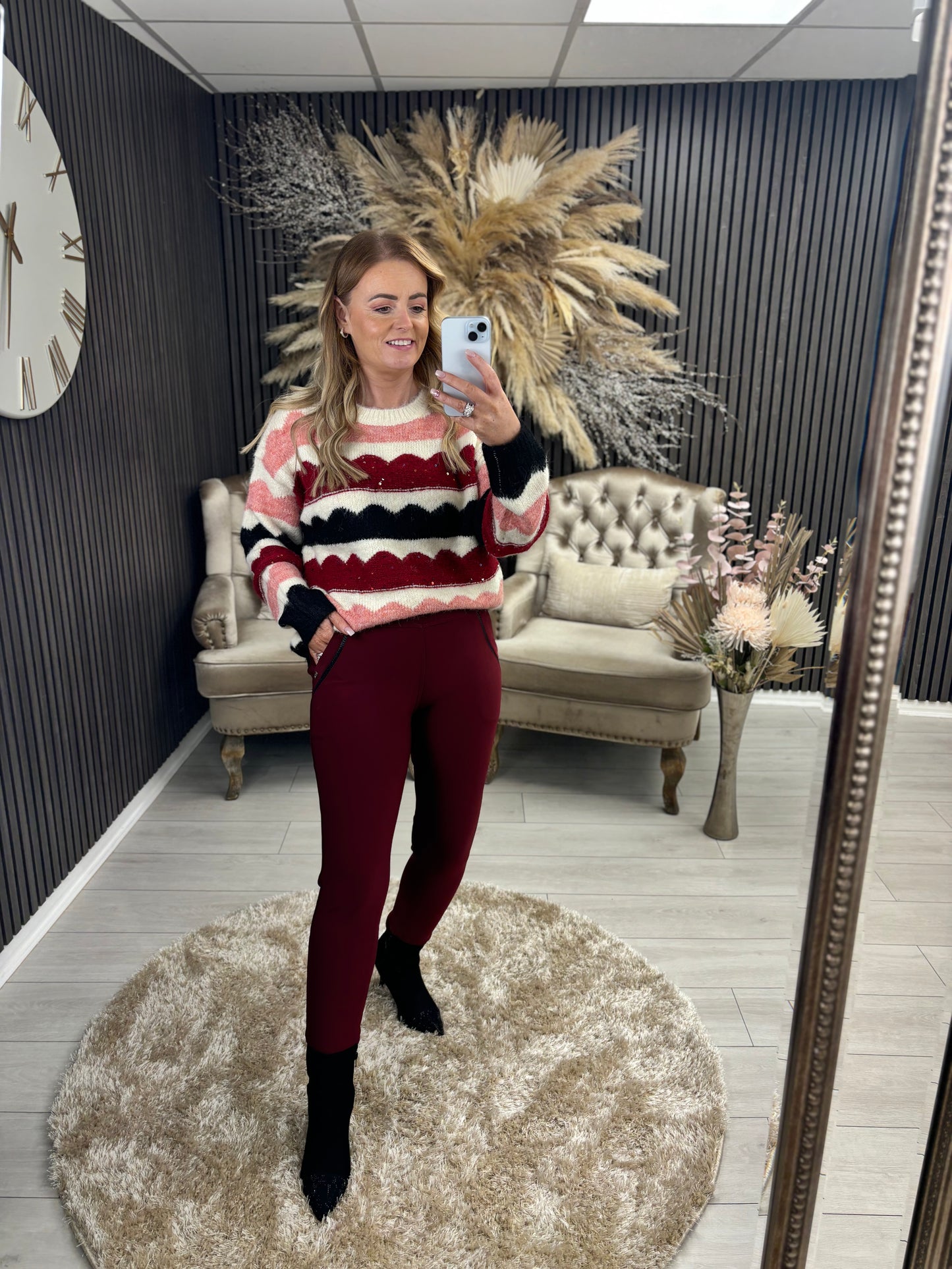 ZENDAYA LEGGINGS - BURGUNDY
