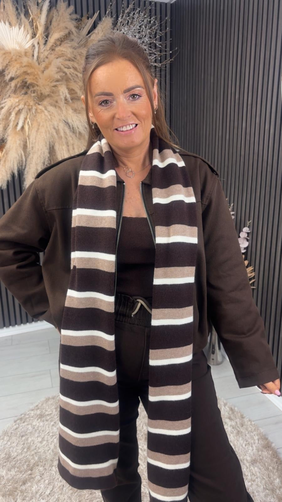 ALISON SCARF - BROWN