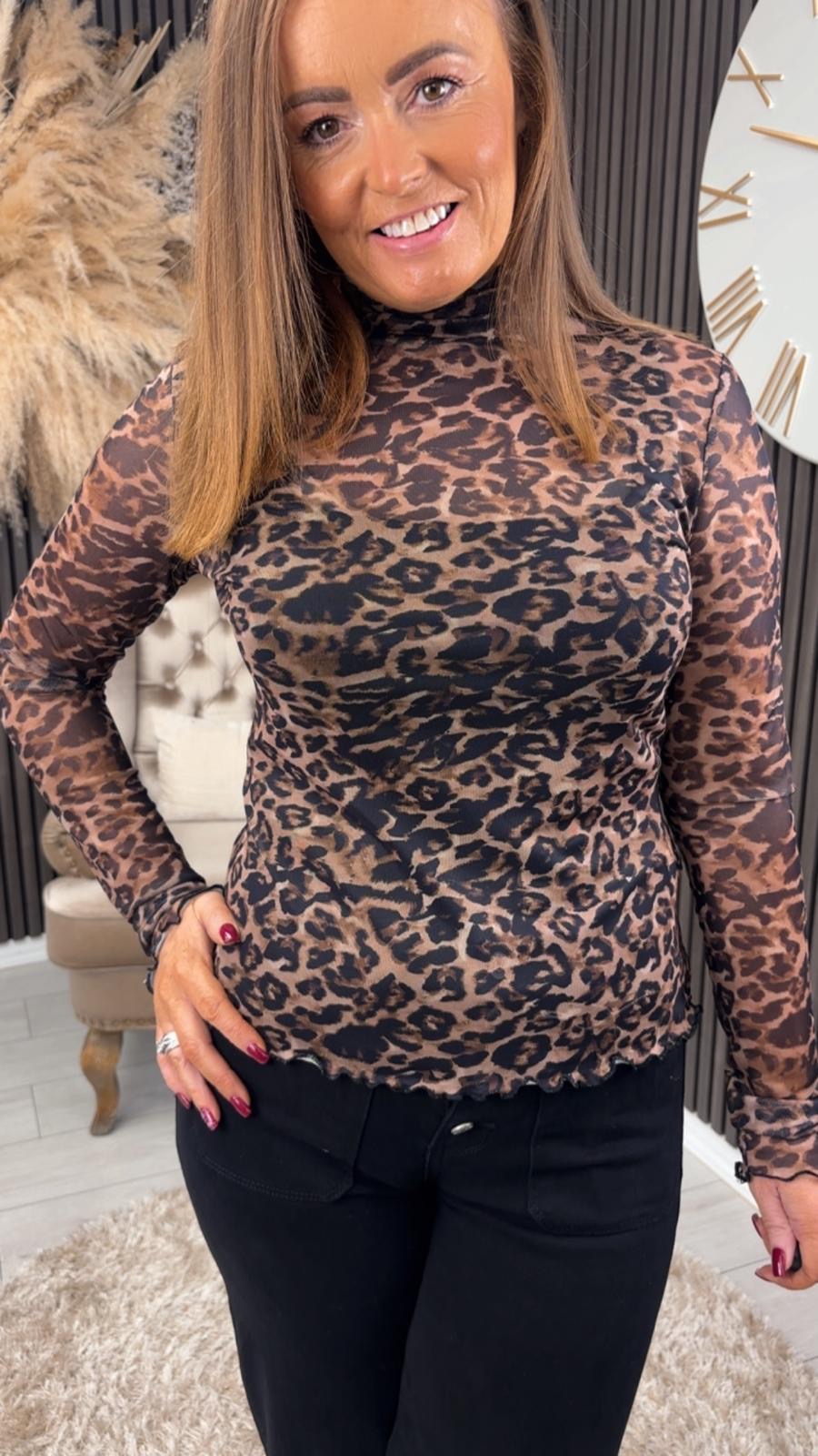 MILLIE TOP - LEOPARD PRINT