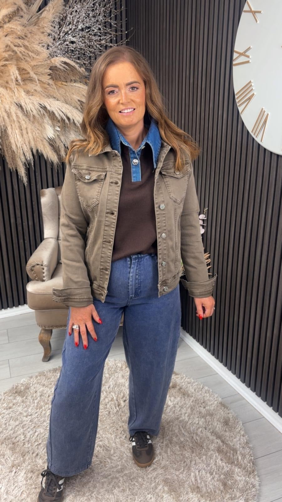 PAIGE DENIM JACKET - BROWN