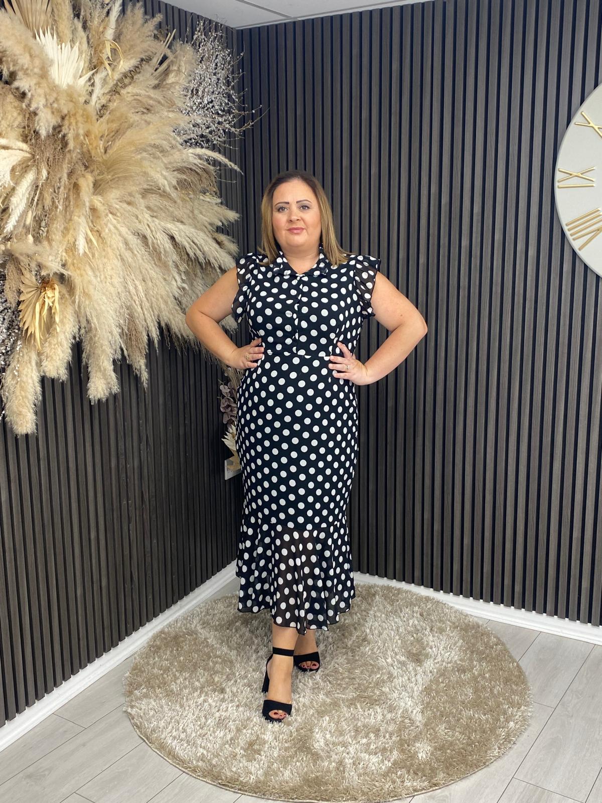 HANNAH DRESS - BLACK SPOT
