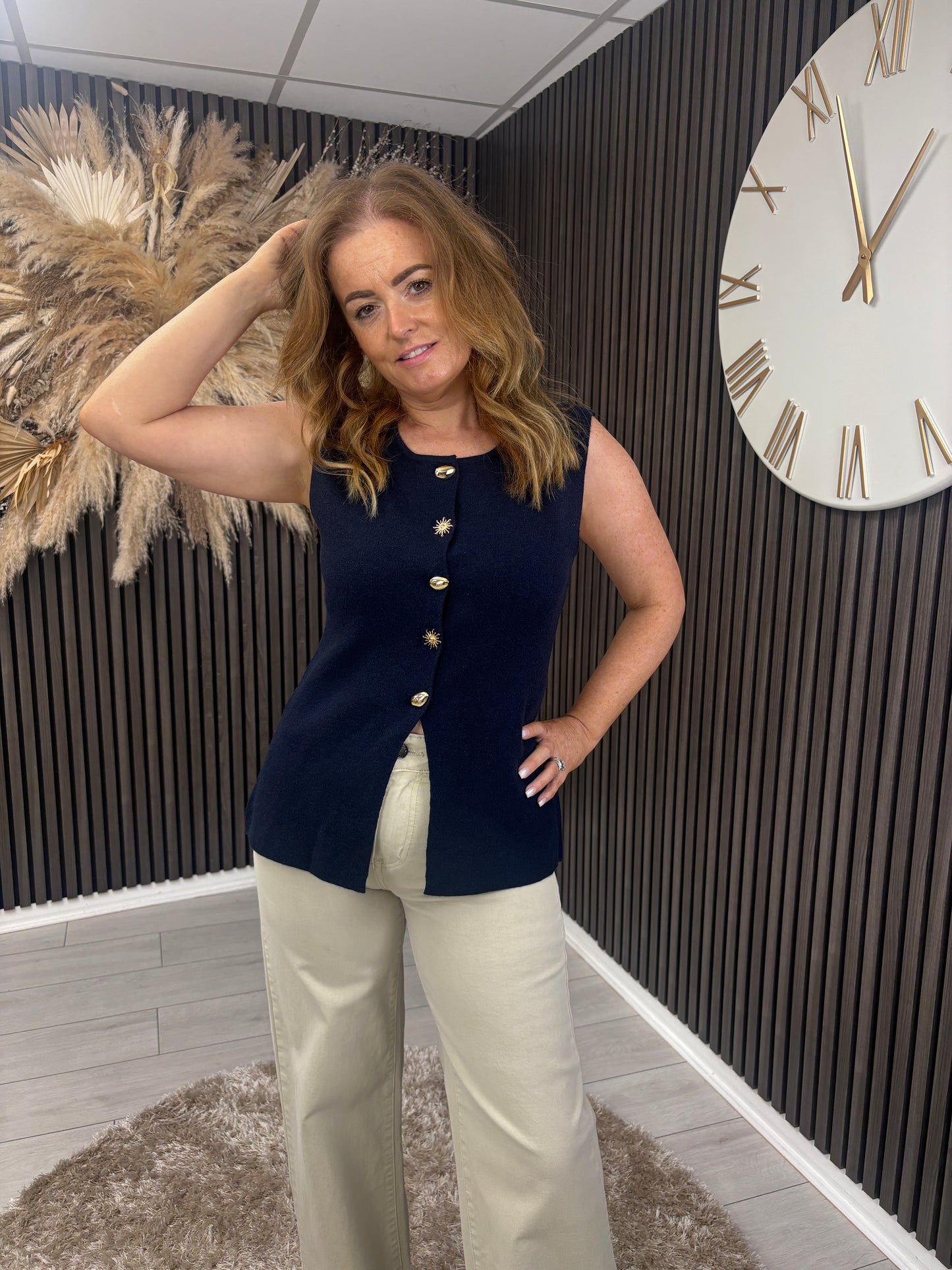 ANGELA VEST - NAVY