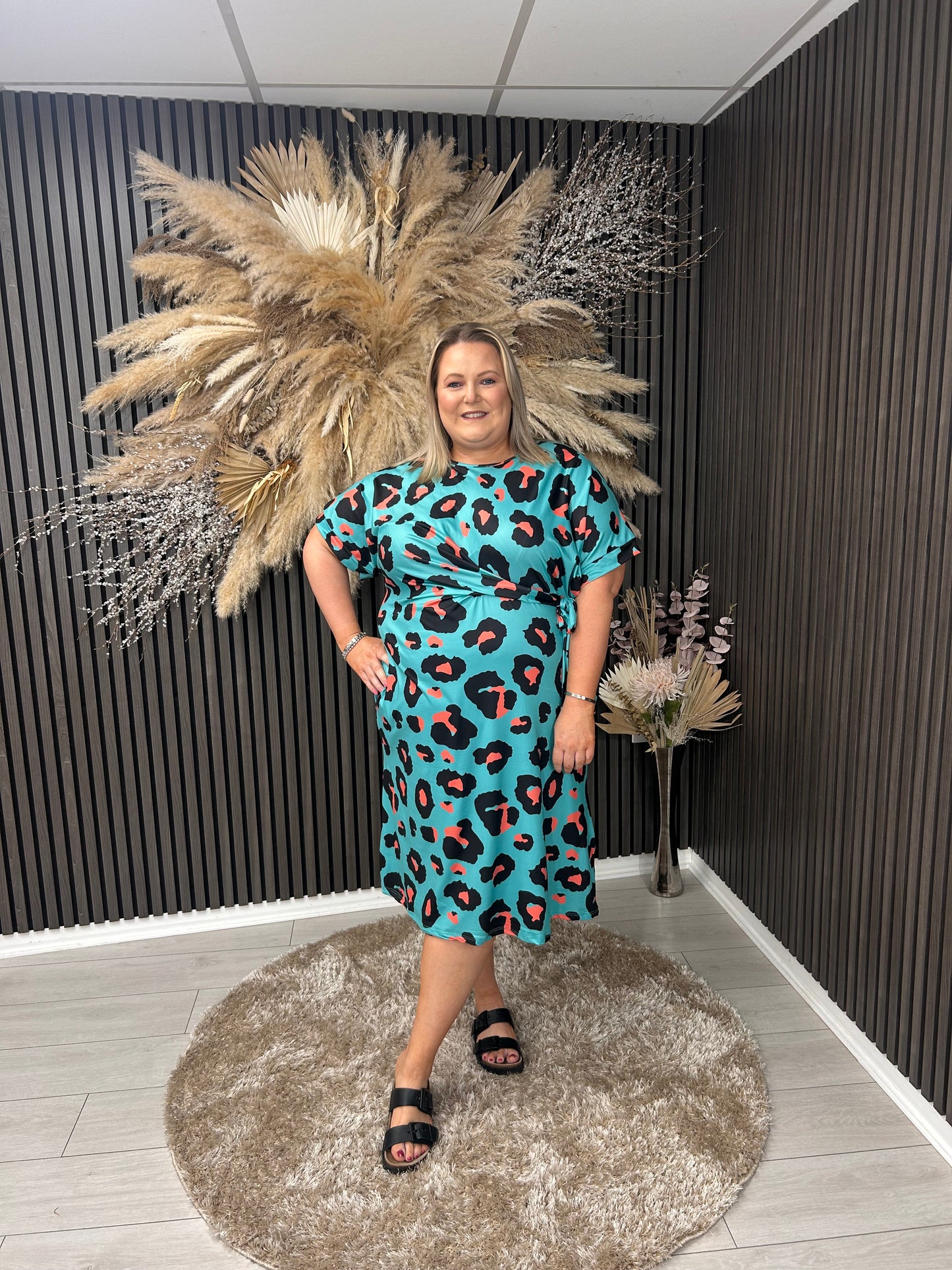 JESSA DRESS - BLUE ANIMAL