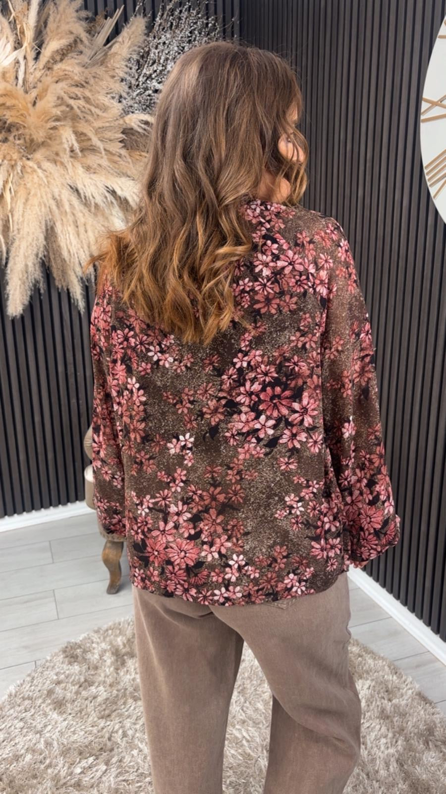 SOPHIE BLOUSE - BROWN FLORAL