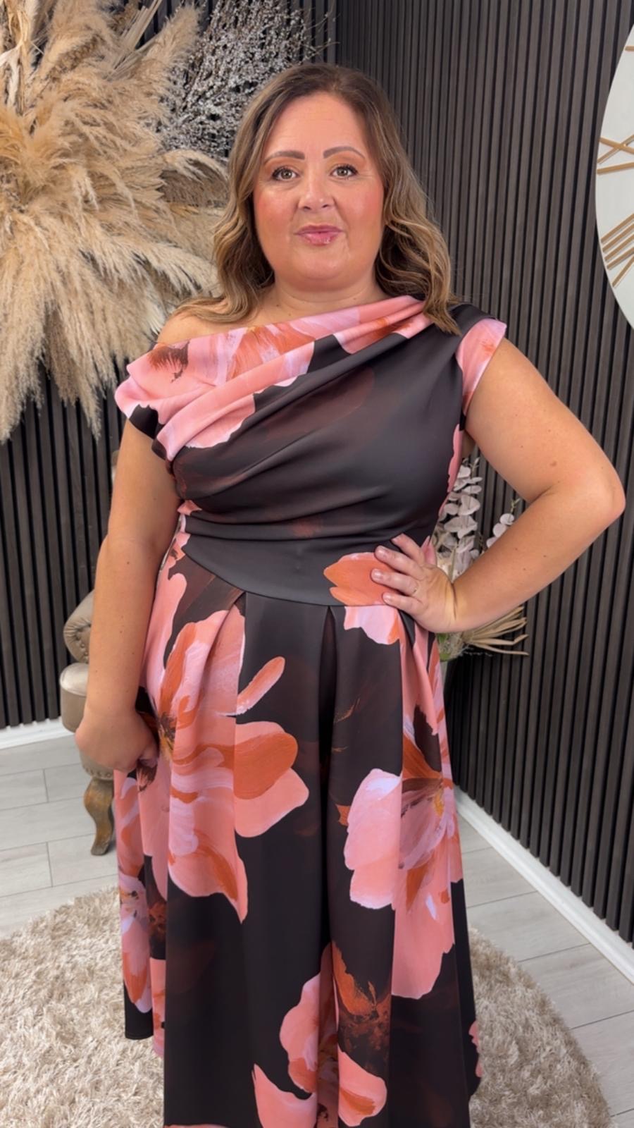 BETTY DRESS - BROWN FLORAL