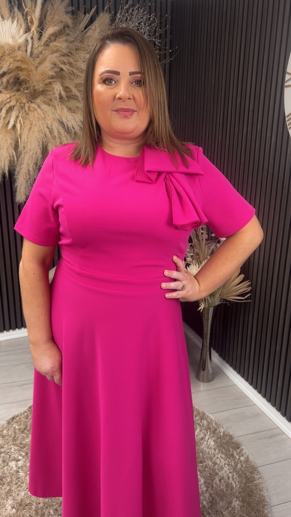 MINTA BOW DRESS - PINK