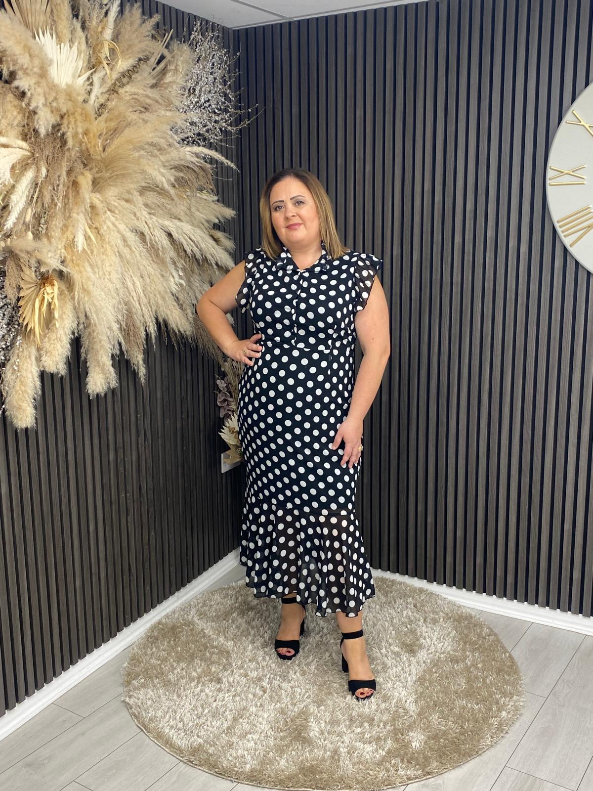 HANNAH DRESS - BLACK SPOT