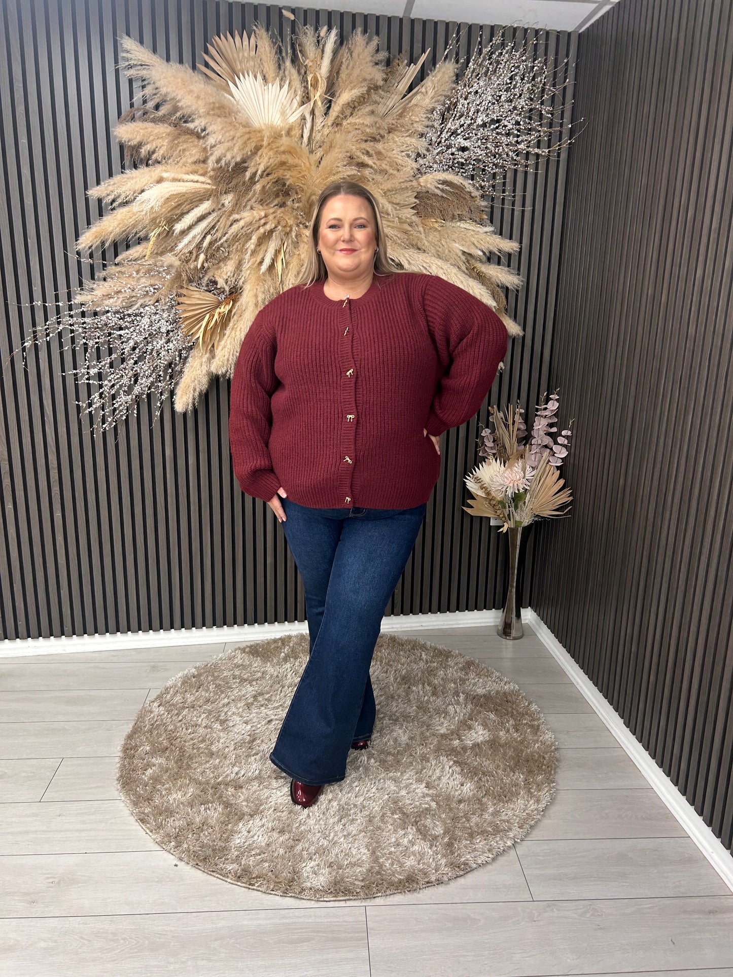 CONSTANCE CARDIGAN - BURGUNDY