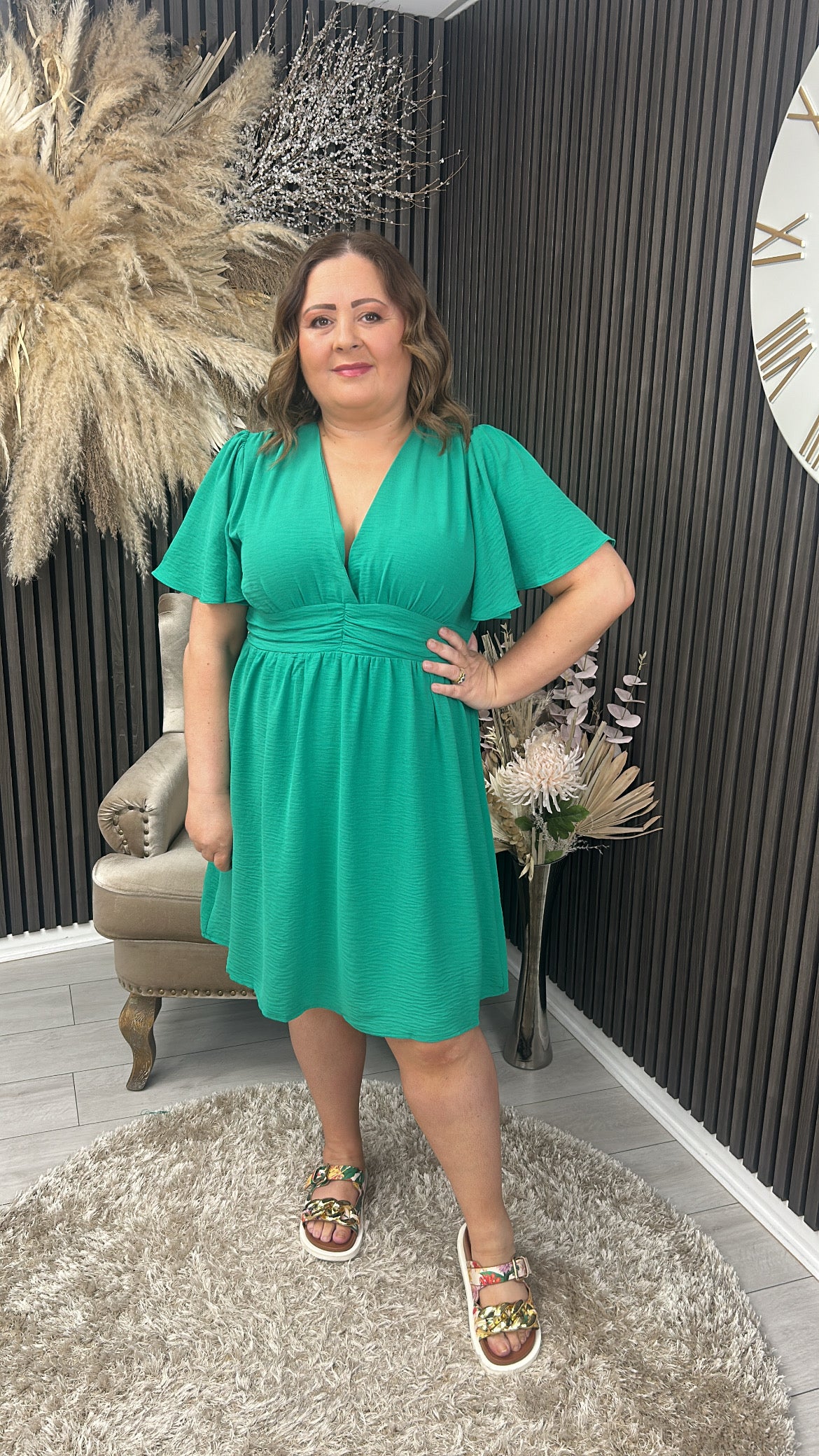 ELLA DRESS - GREEN