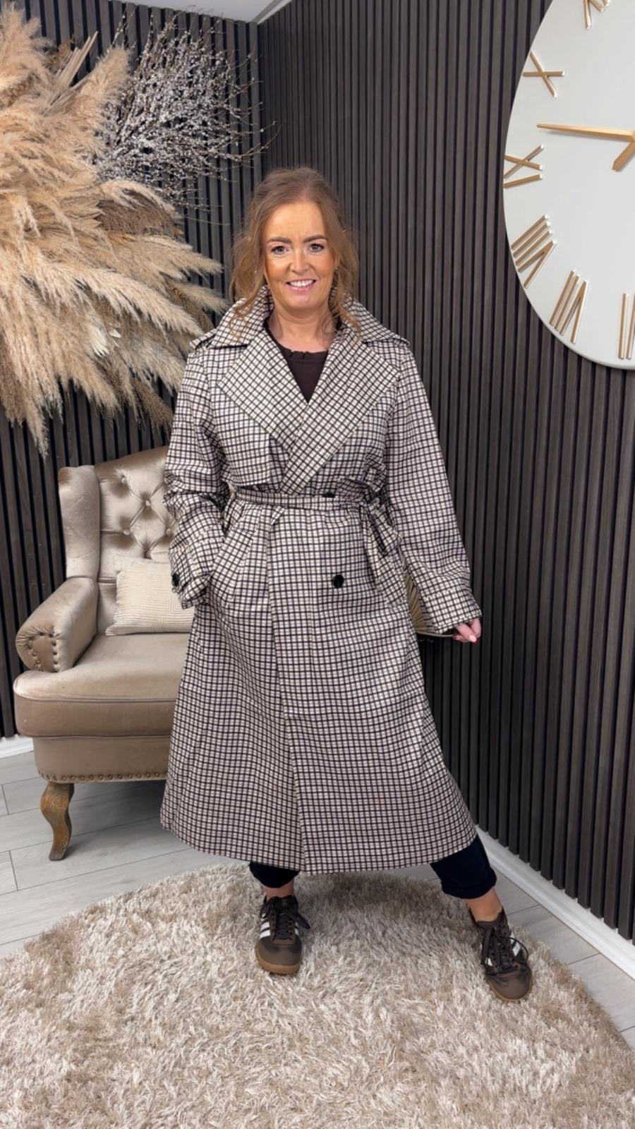 NIKITA TRENCH COAT - CHECKED