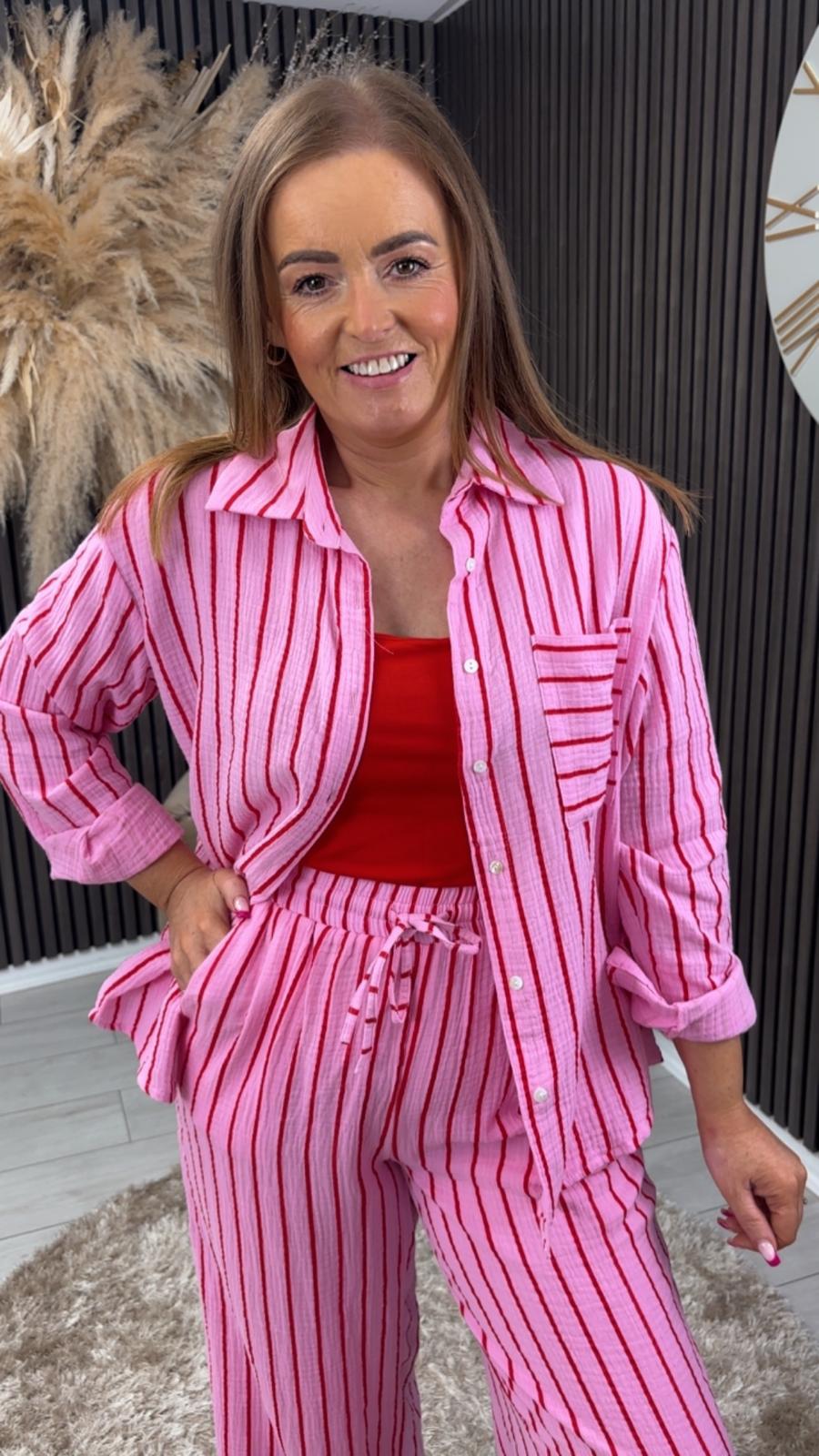 LINZI SHIRT - PINK/RED