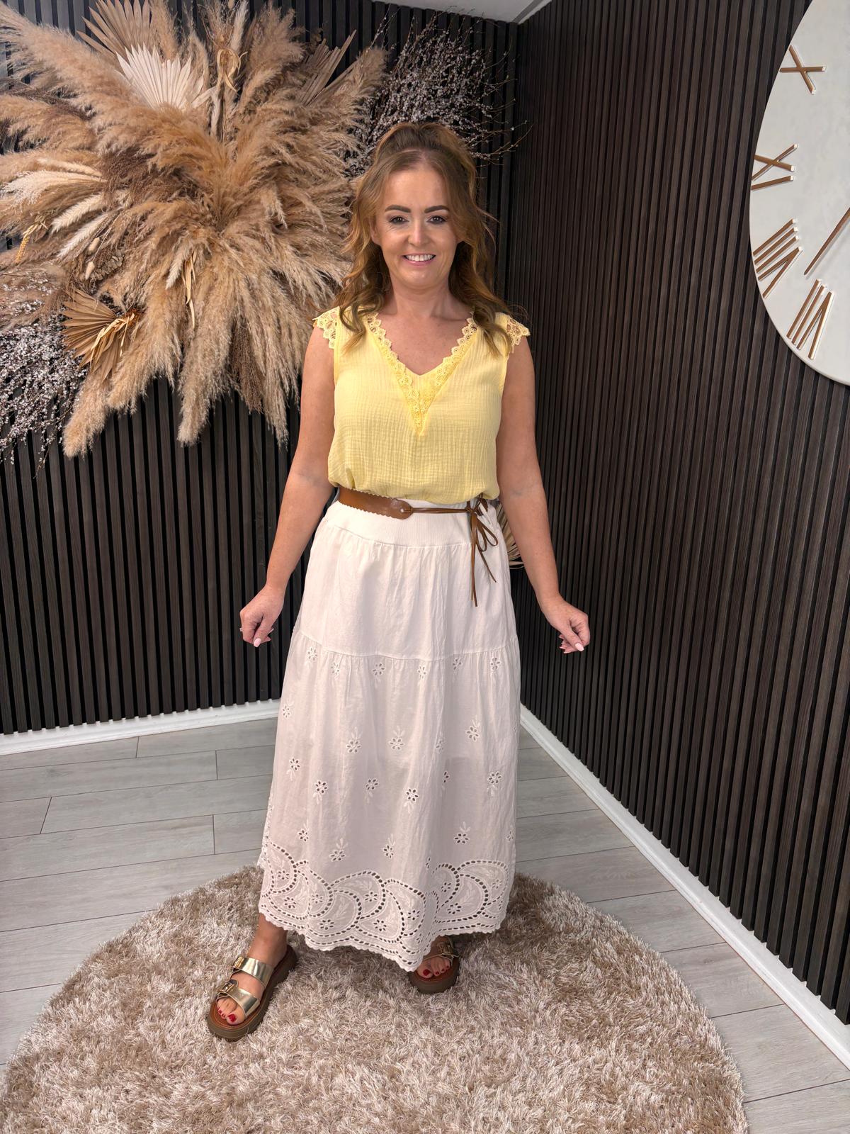 AVA SKIRT - WHITE