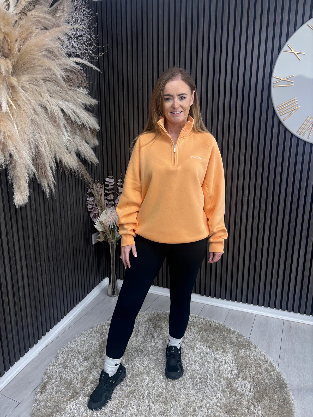 GYM KING RAGLAN FUNNEL - APRICOT