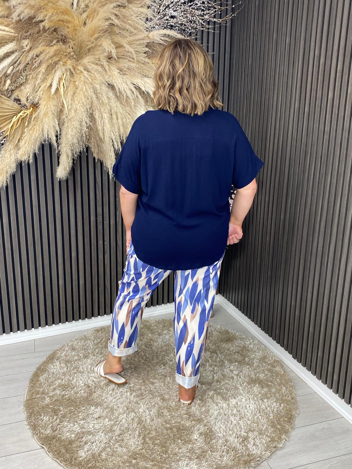ROSA TROUSERS - BLUE/WHITE