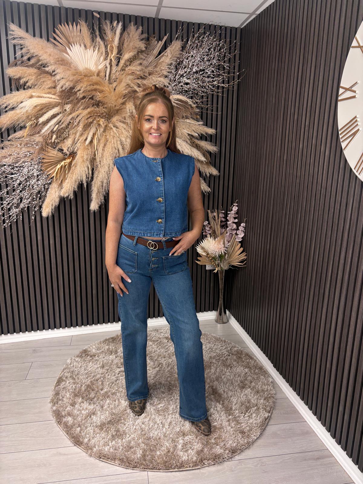 GRACE ANNE VEST - DENIM