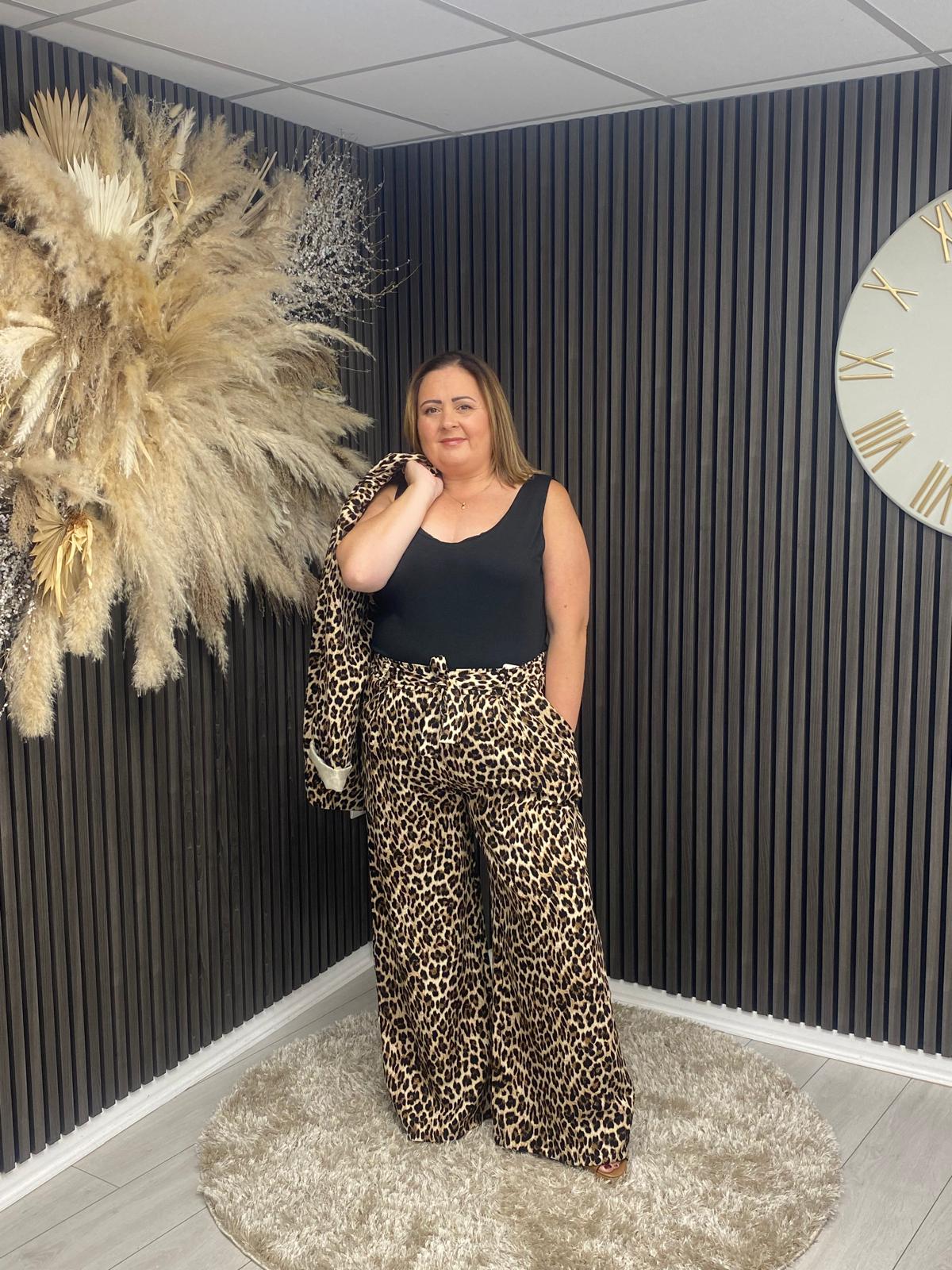 CLARICE TROUSER - LEOPARD