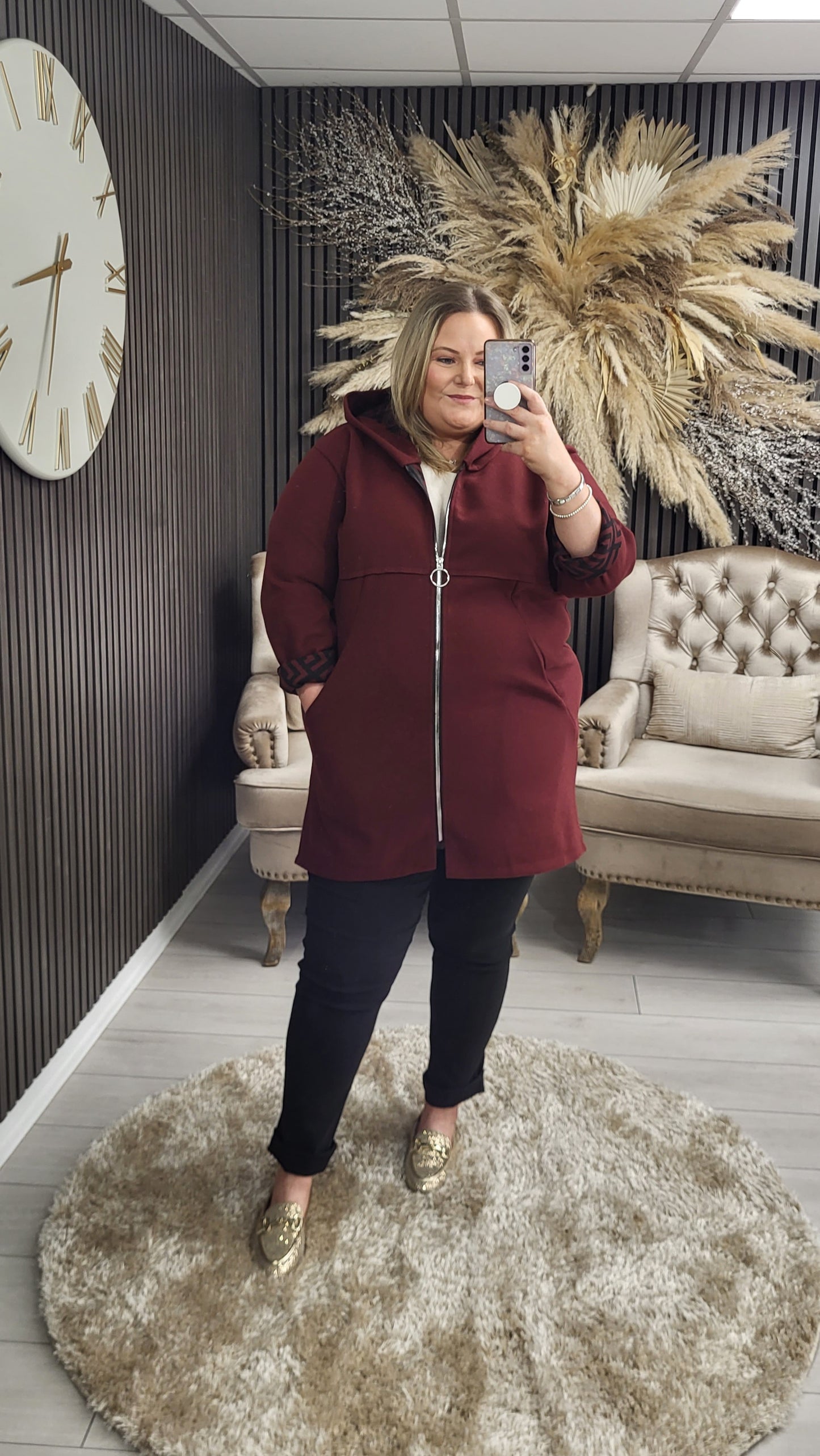 KELLY JACKET - BURGUNDY