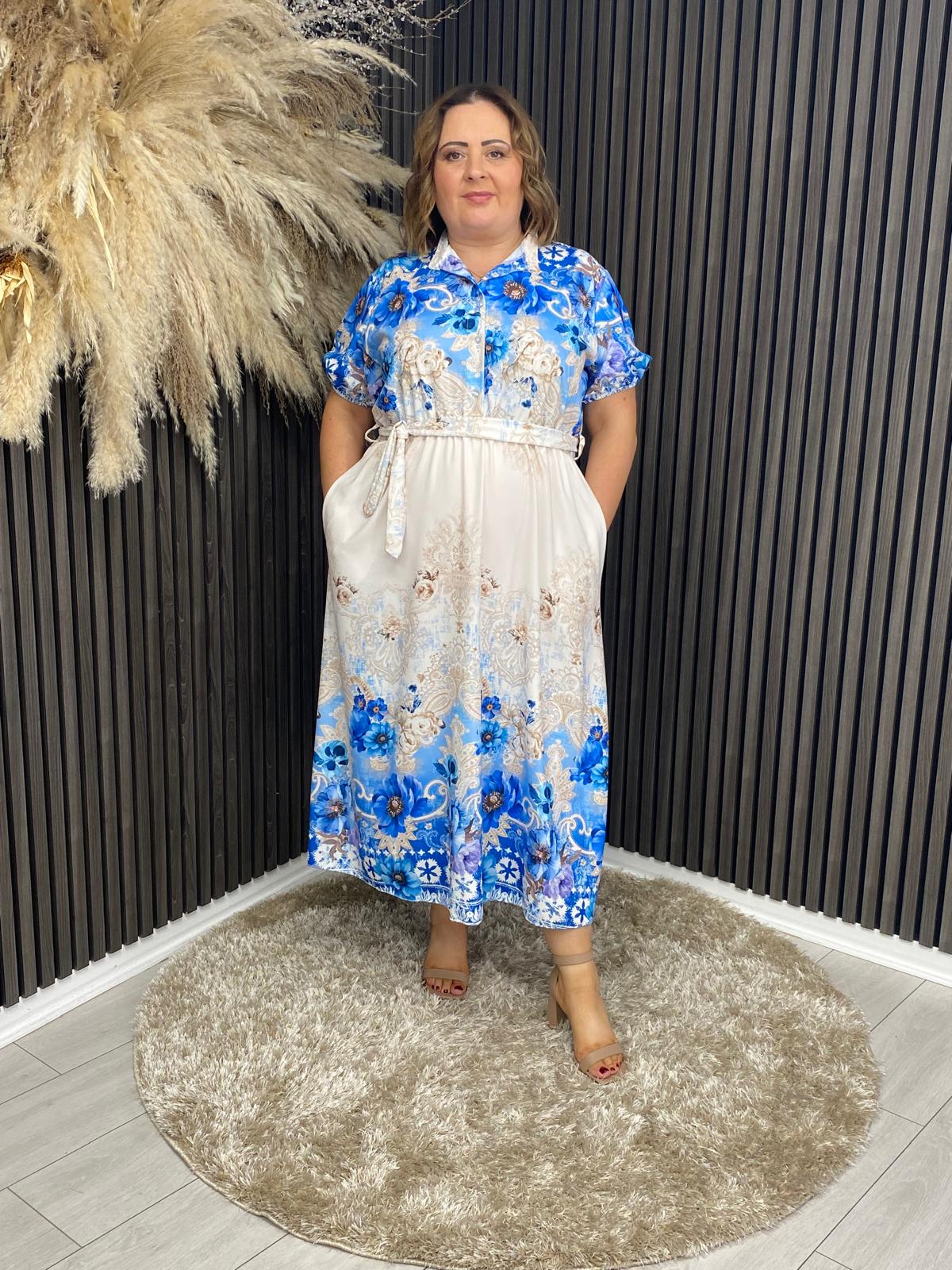 MARBETH DRESS - BLUE