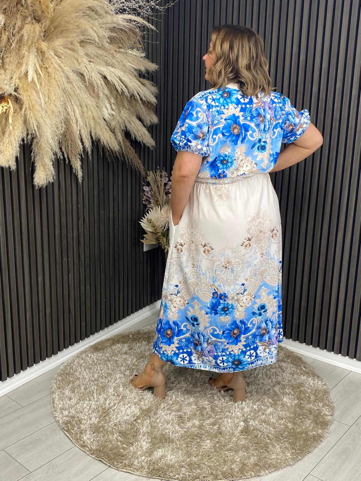 MARBETH DRESS - BLUE