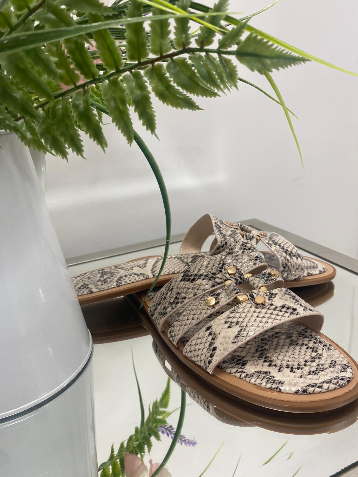 DIANA SANDAL - SNAKE PRINT