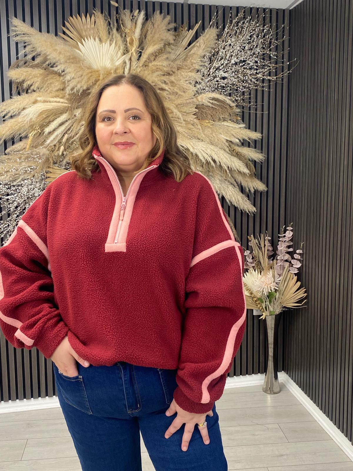 LULU FLEECE - BERRY